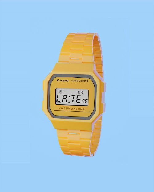 Digital painting of Casio watch 