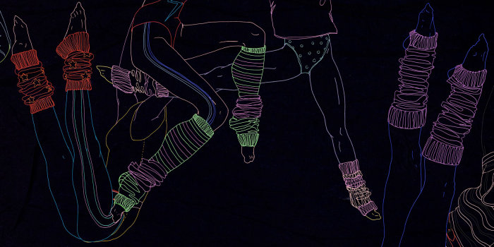 Retro graphic of women legs
