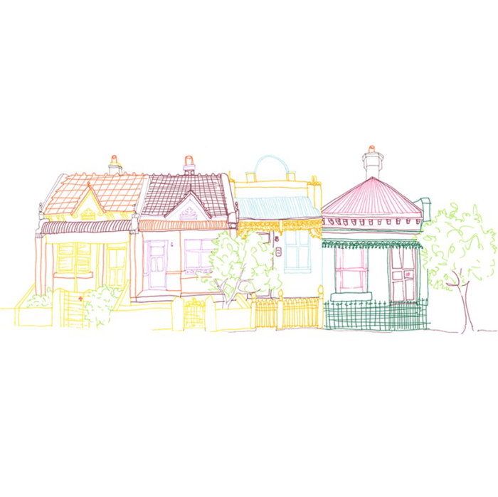 Line illustration of house 