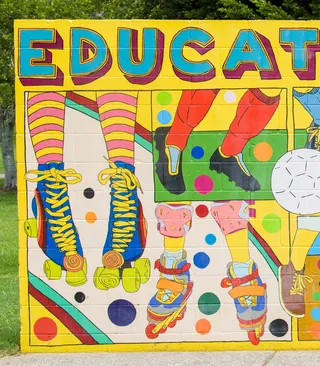 Educate Street art mural
