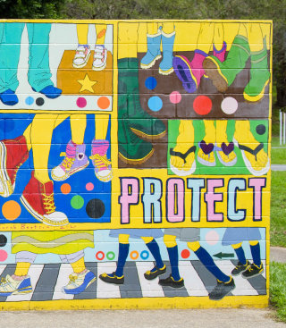 Protect Street art mural
