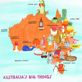 绘制澳大利亚大事的地图
