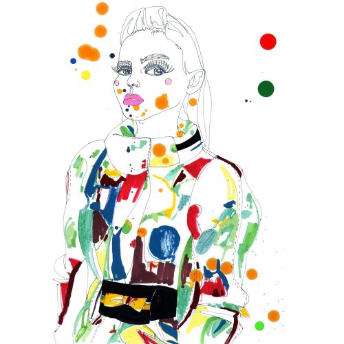 Fashion illustration and design in-house at Yellowdoor magazine by Sarah Beetson