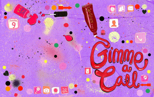 Illustration for gimme a call book jacket cover by Sarah Beetson
