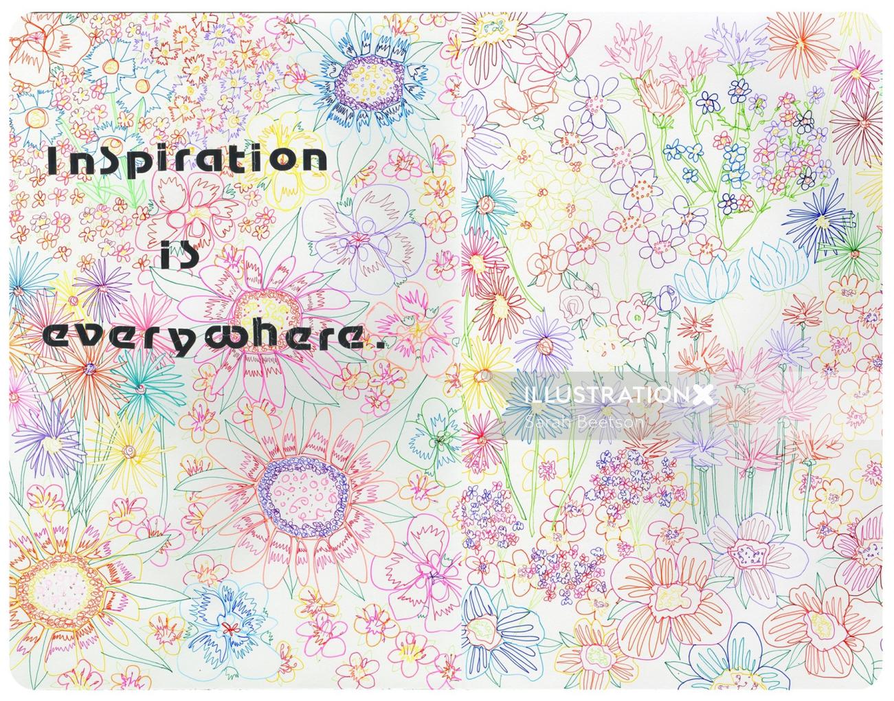 El concepto de inspiración está en todas partes Ilustración de Sarah Beetson