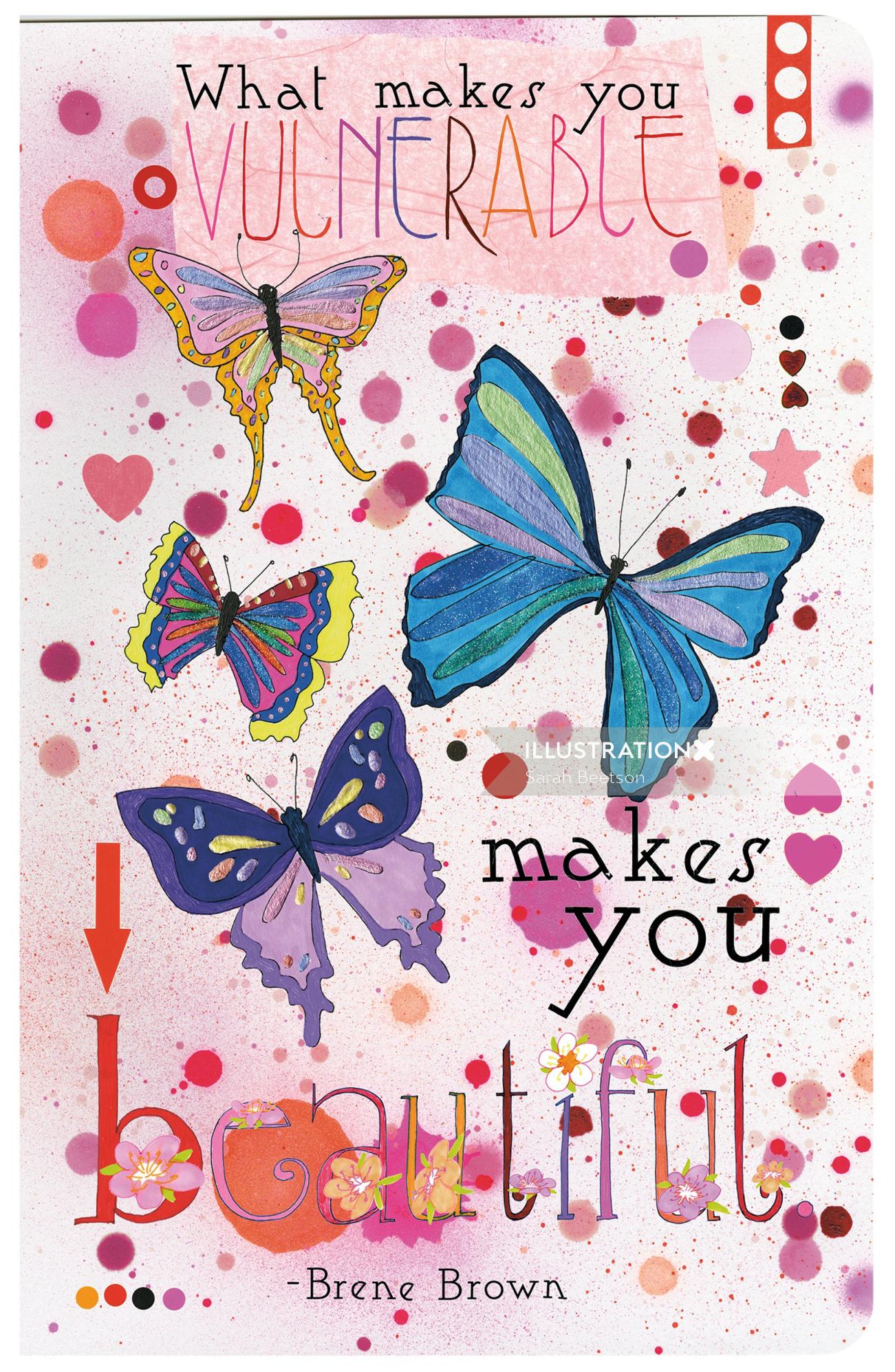 Butterflies illustration by Sarah Beetson
