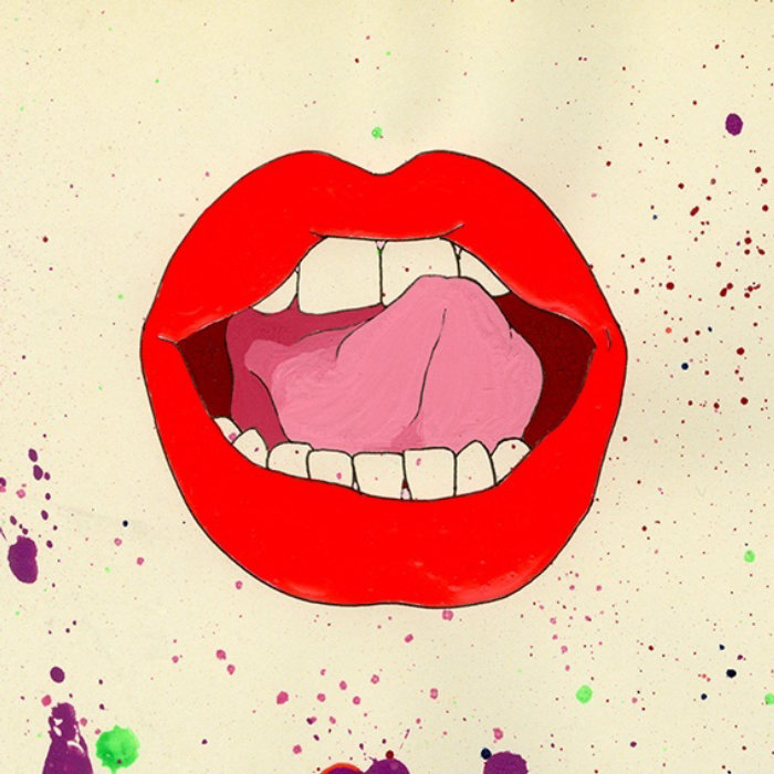 Ilustración de labios rojos por Sarah Beetson