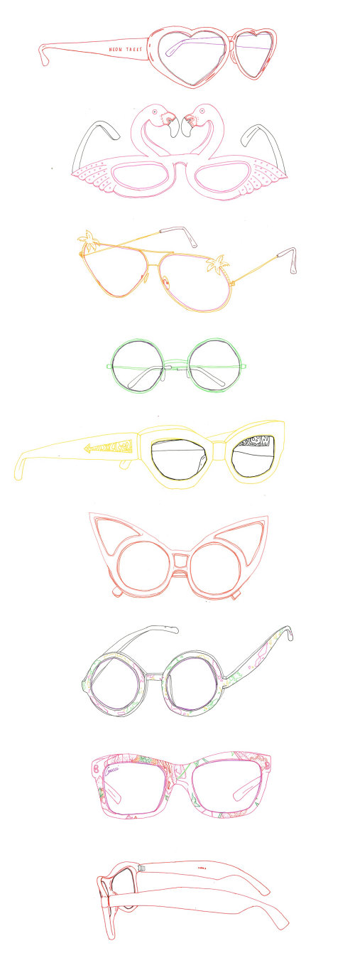 An illustration of summer sunglasses
