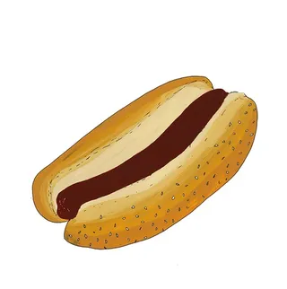 Animation of Hotdog with sauce
