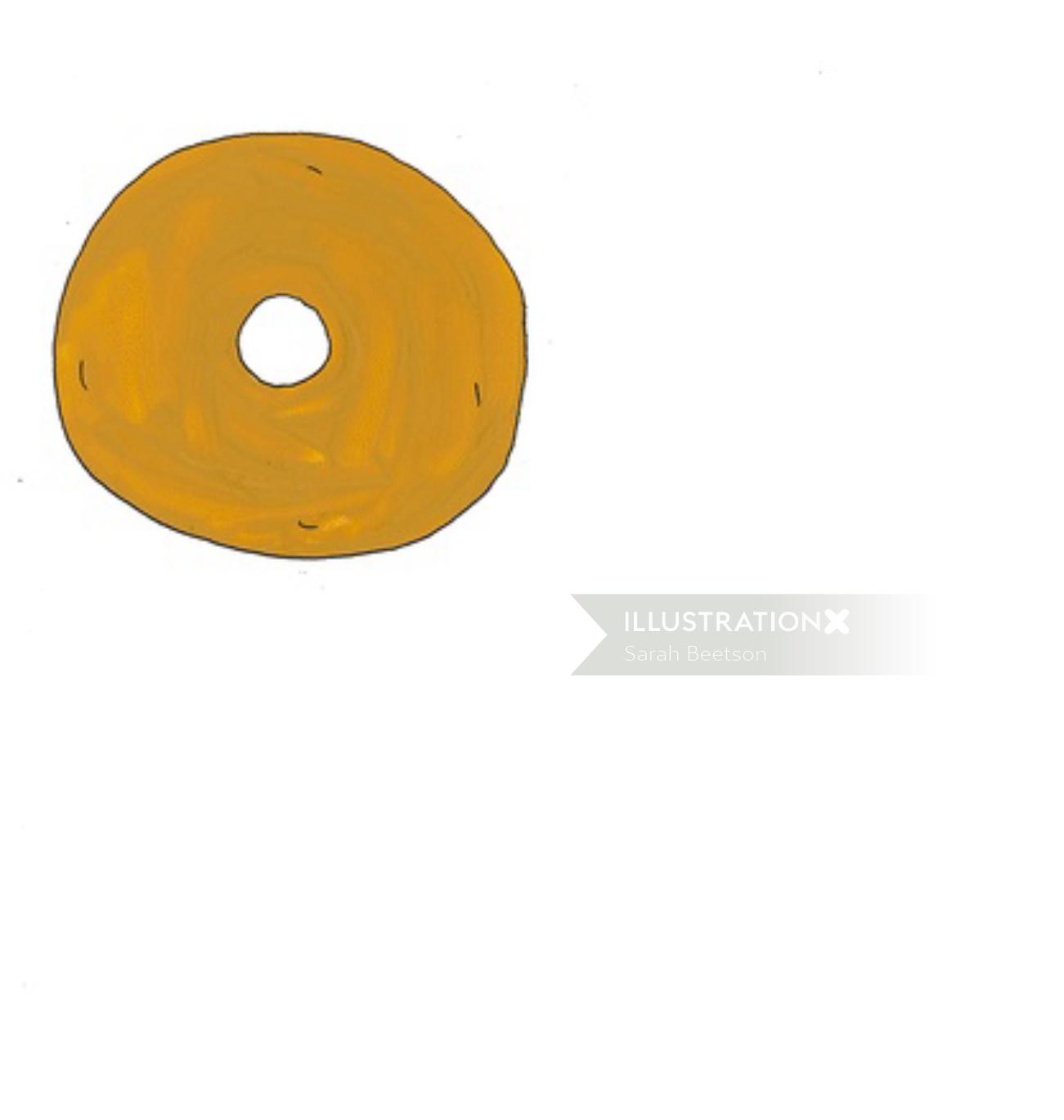 Animation d&#39;illustration de beignets