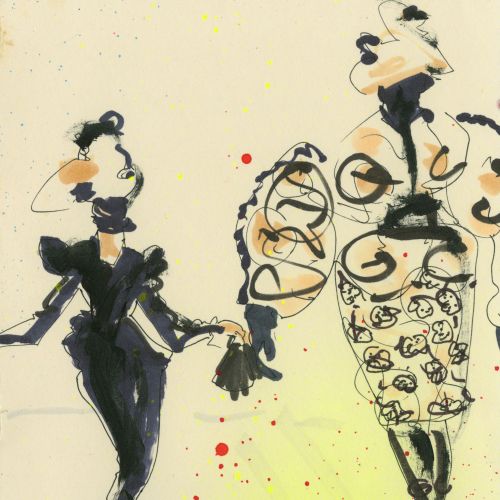 Sarah Beetson Live Event Drawing Fashion Illustrator from Australia