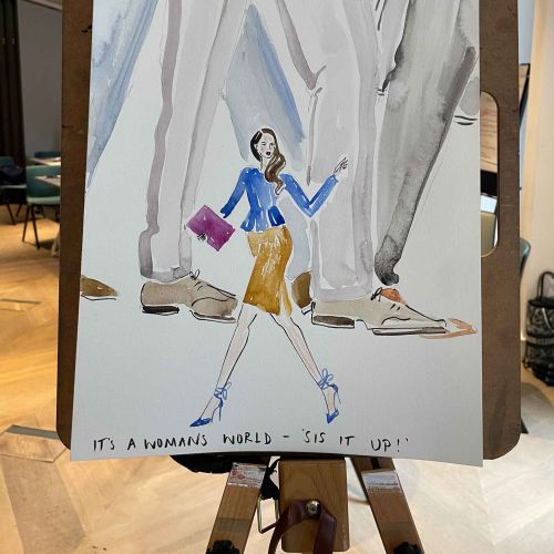 Sarah Smart Live Event Drawing Fashion Luxe Illustrator