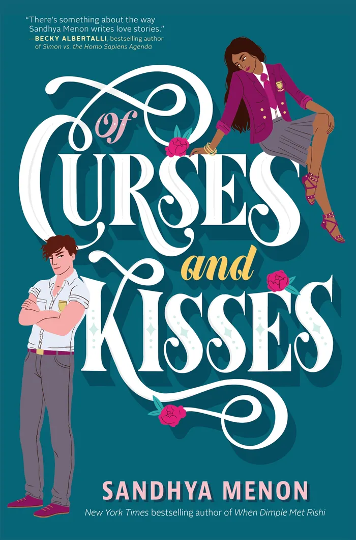 Of Curses And kisses lettering illustration