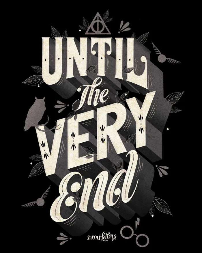 Lettering art of until the very end