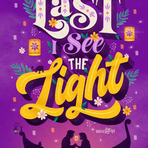 Lettering illustration of At Last I See The Light