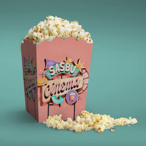 Popcorn Box digital painting 