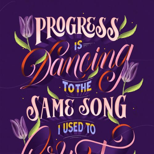 Progress is dancing to the same song I used to cry to