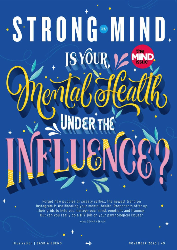 Strong mind poster design for Women's Health UK