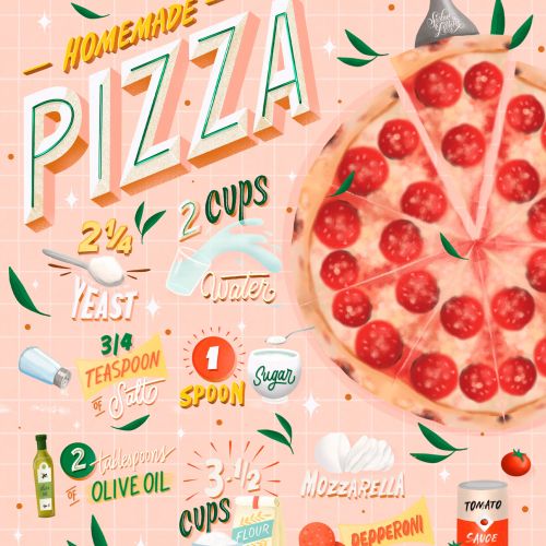 Graphic Lettering Pizza