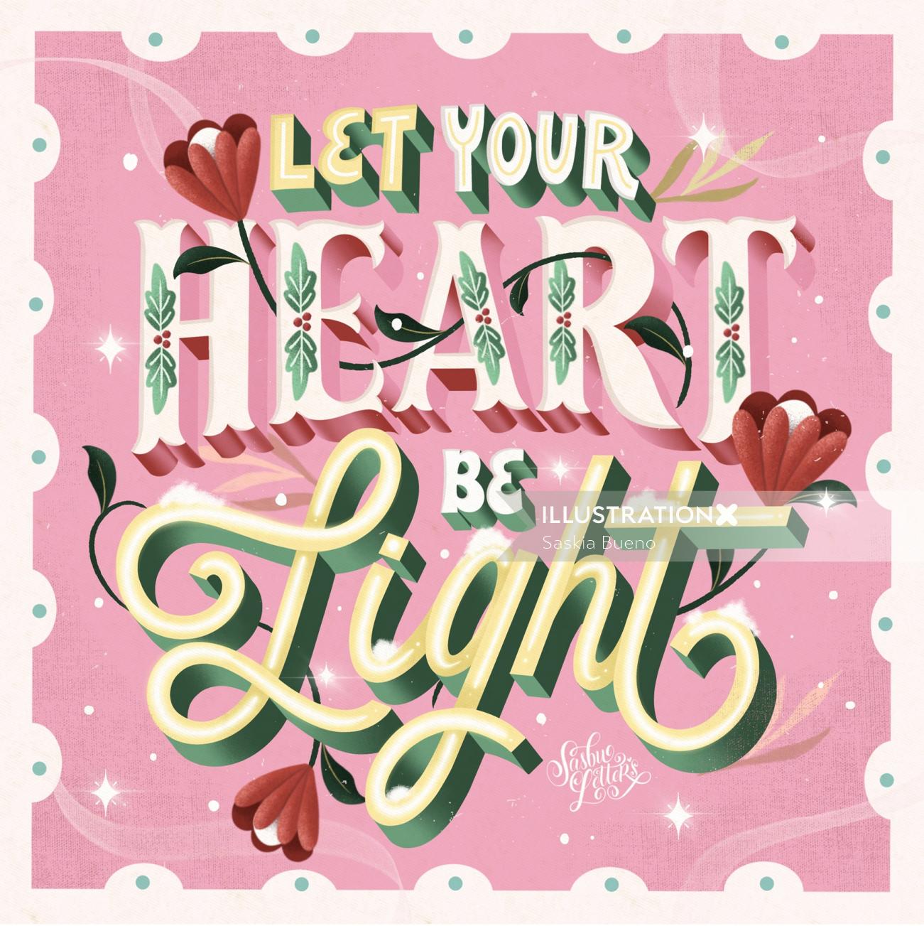 Lettering Let Your Heart Be Light