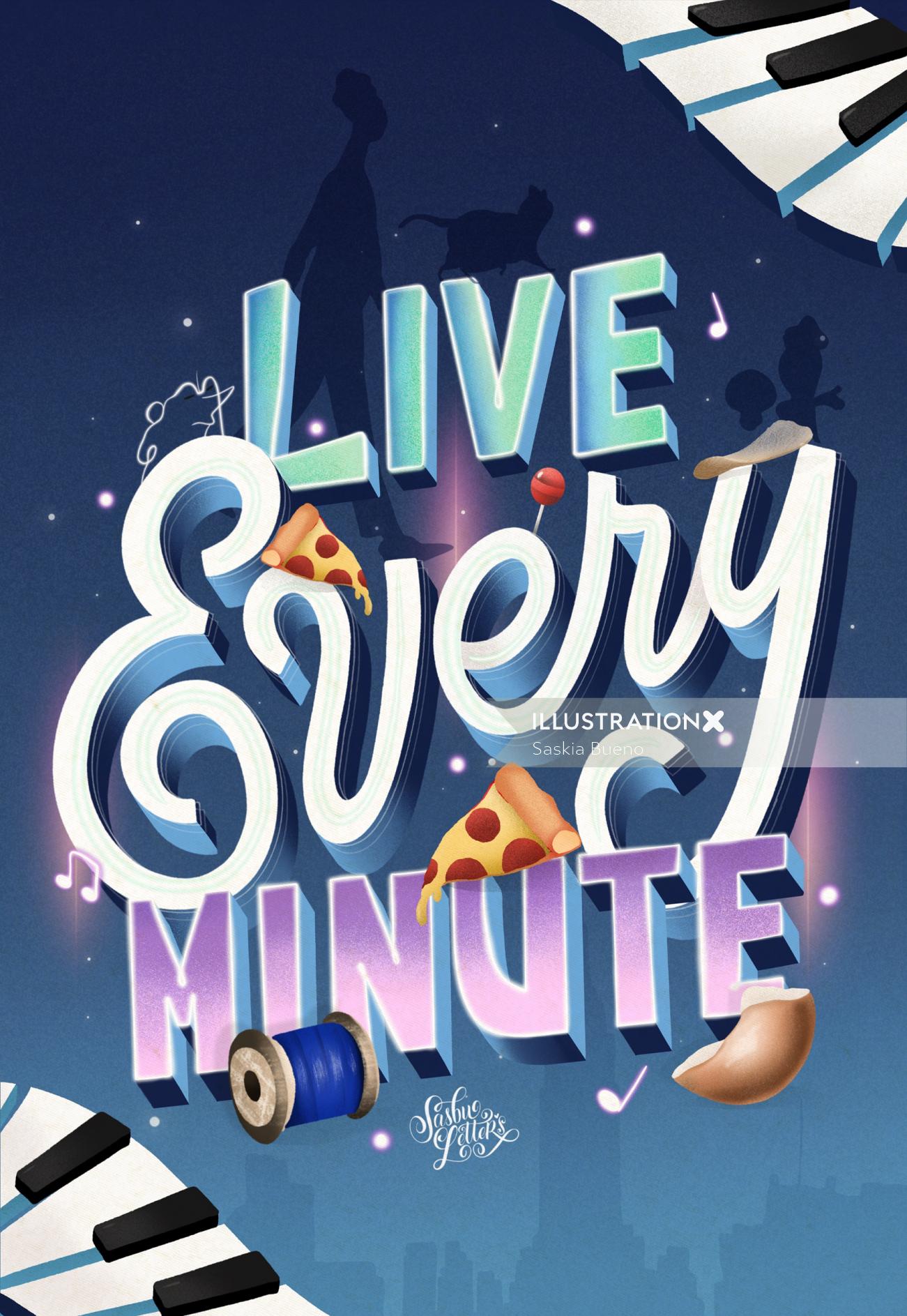 Lettering Live Every Minute