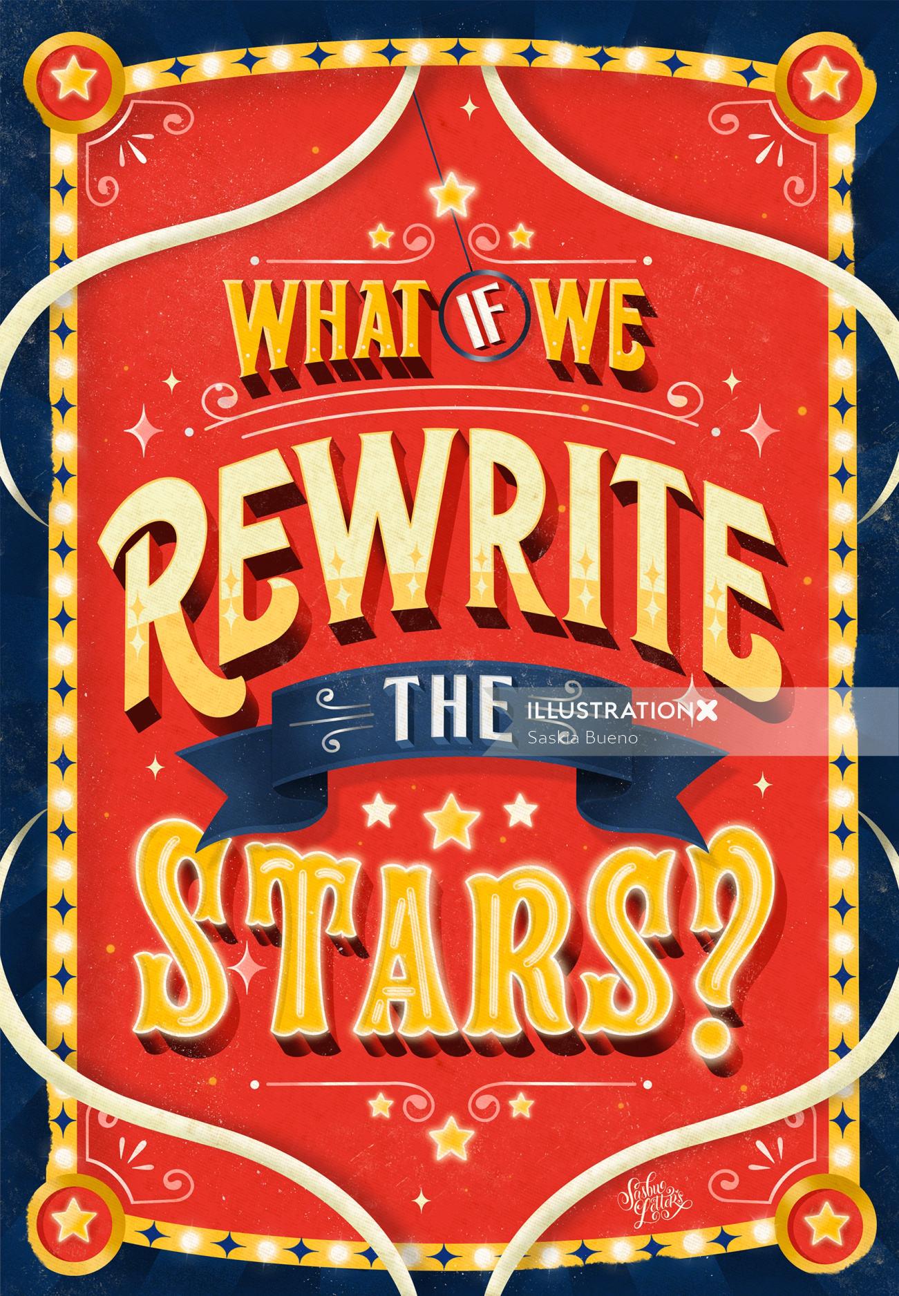 Lettering What If We Rewrite The Stars?