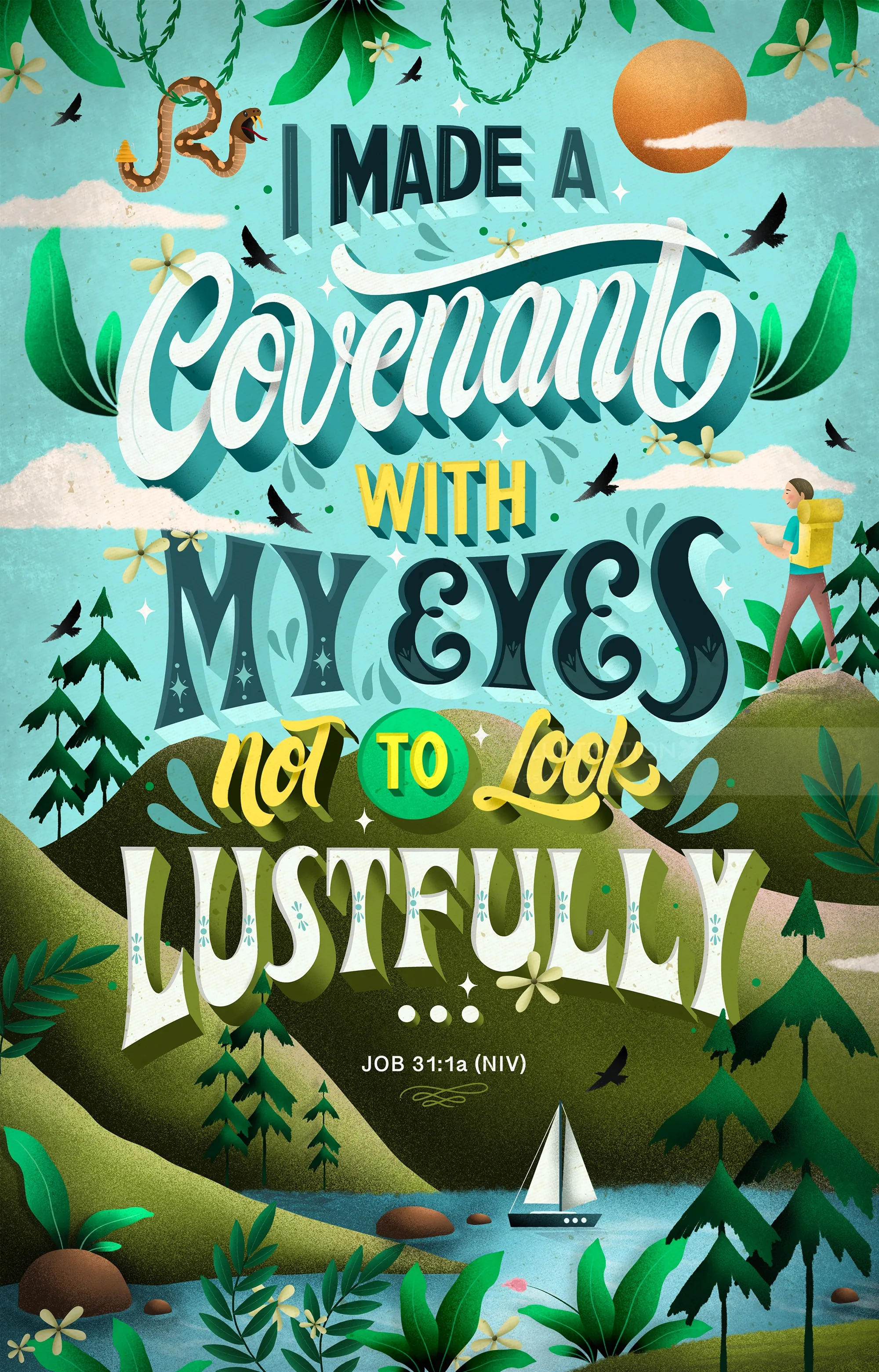 Typography of bible verse JOB 31: 1a