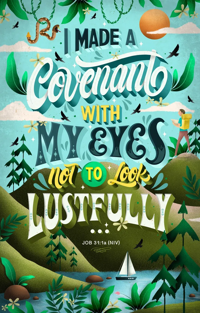 Typography of bible verse JOB 31: 1a