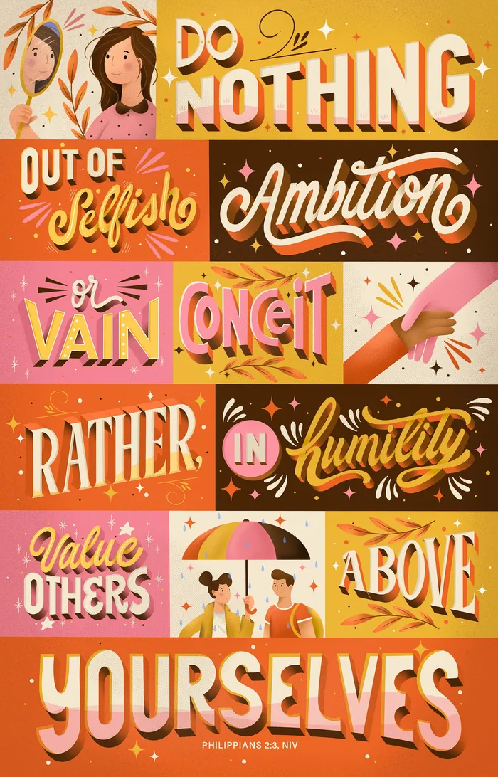 Inspirational humility quote illustration by Saskia Bueno