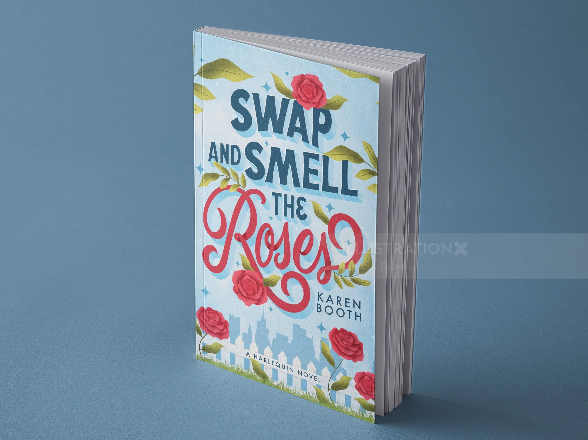 Buchcover-Illustration für „Swap and Smell the Roses“