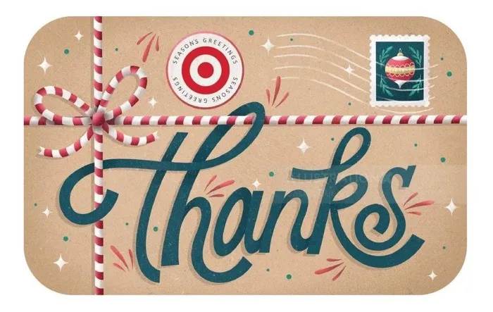 Thanks - Christmas theme greeting card design