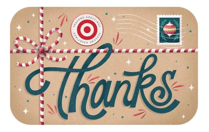 Thanks - Christmas theme greeting card design