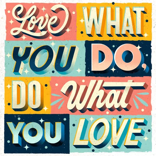 Tu, was du liebst, liebe, was du tust – Zitatdesign von Saskia Bueno