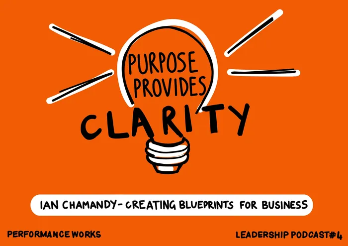 Illustration of a lightbulb with 'Purpose Provides Clarity' phrase by Scratchy Hen Design