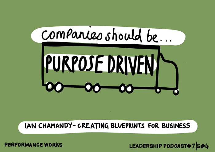 Purpose driven truck illustration with business message by Scratchy Hen Design