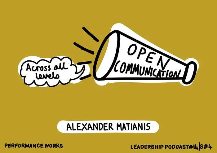 Megaphone with open communication message drawing by Scratchy Hen Design