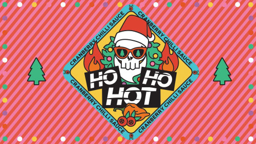 Label for “Ho Ho Hot” hot sauce Animation