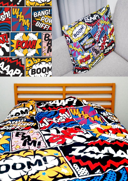 Pop art comic book imagery for product