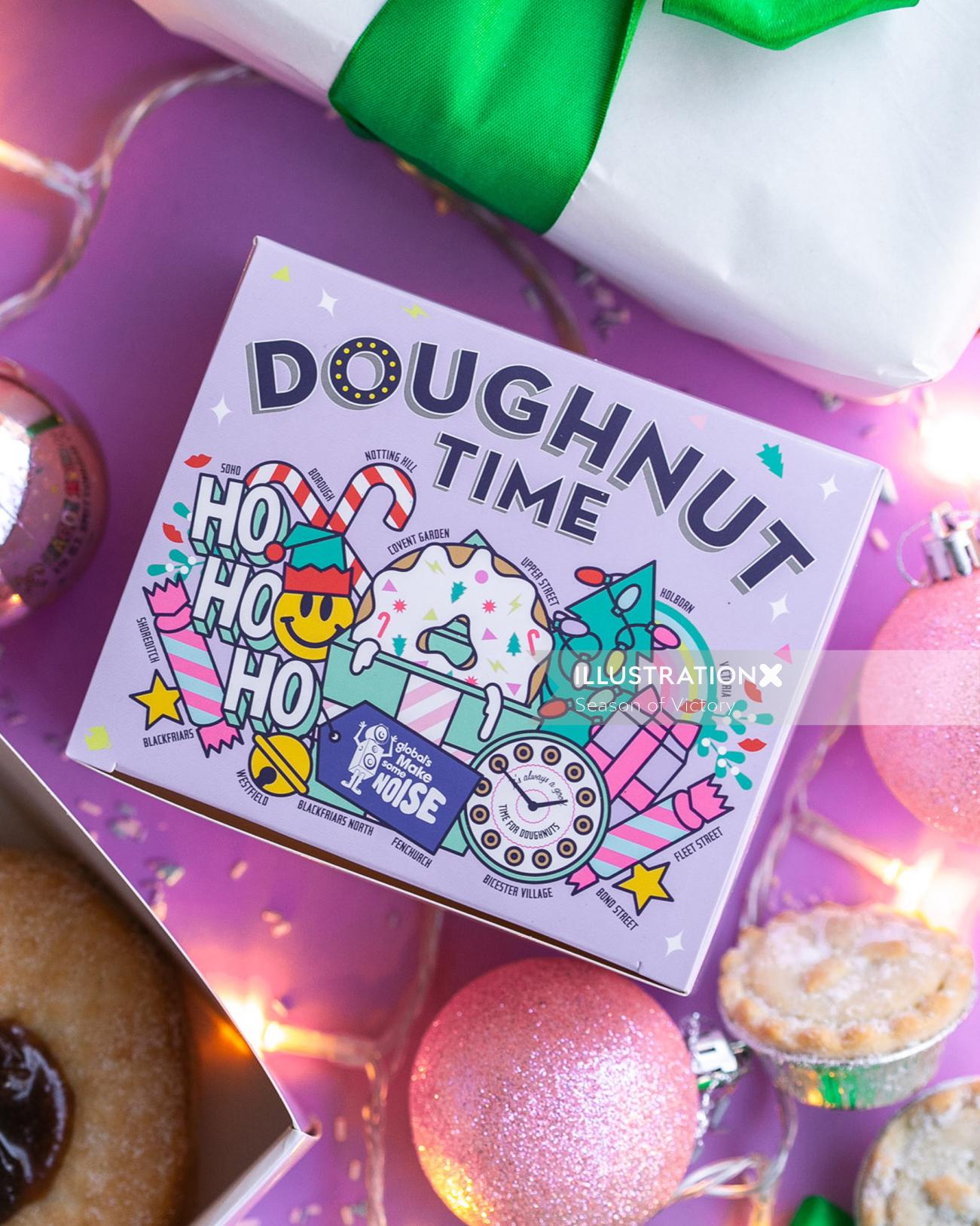 christmas, doughnut, shop, packaging, holiday, merry christmas, doughnut, food, sweets, treats, cand