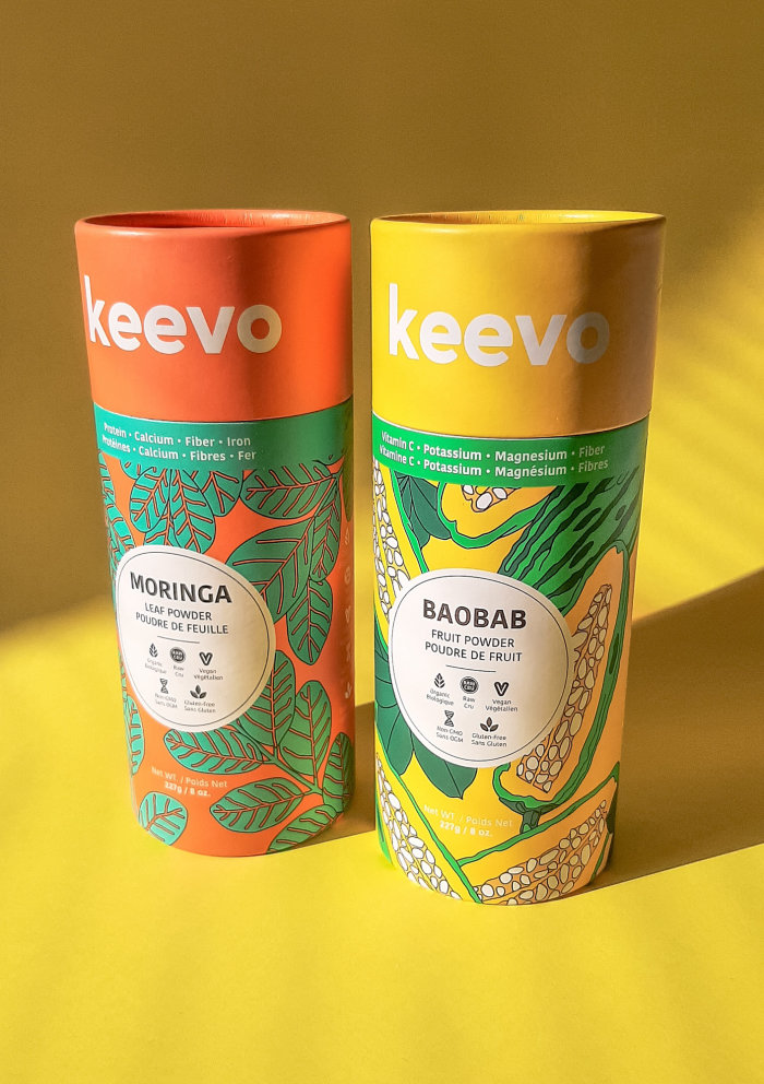 Design of the KEEVO nutrition packaging