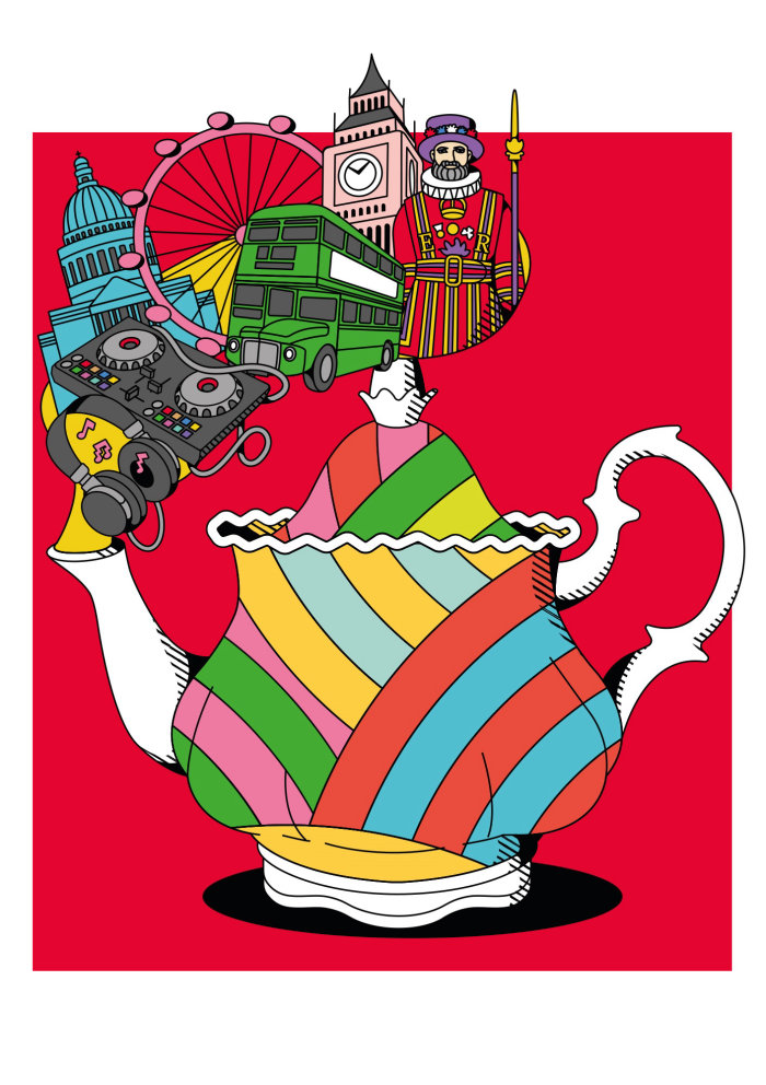 Editorial design of Teapot for "London Spirit" book