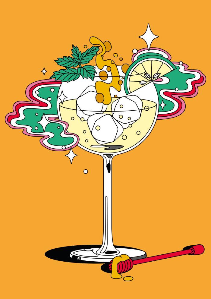 Ilustração de comida e bebida de Beefeater Gin