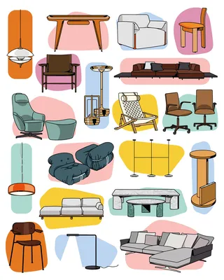 Supersalon illustration for Monocle Magazine "Salone del Mobile" special edition