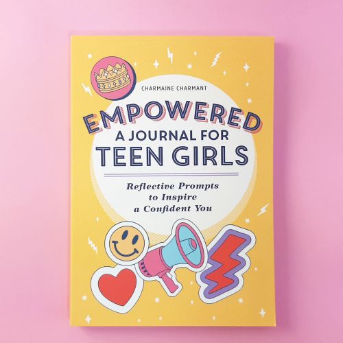 “Empowered: A Journal for Teen Girls” book cover design