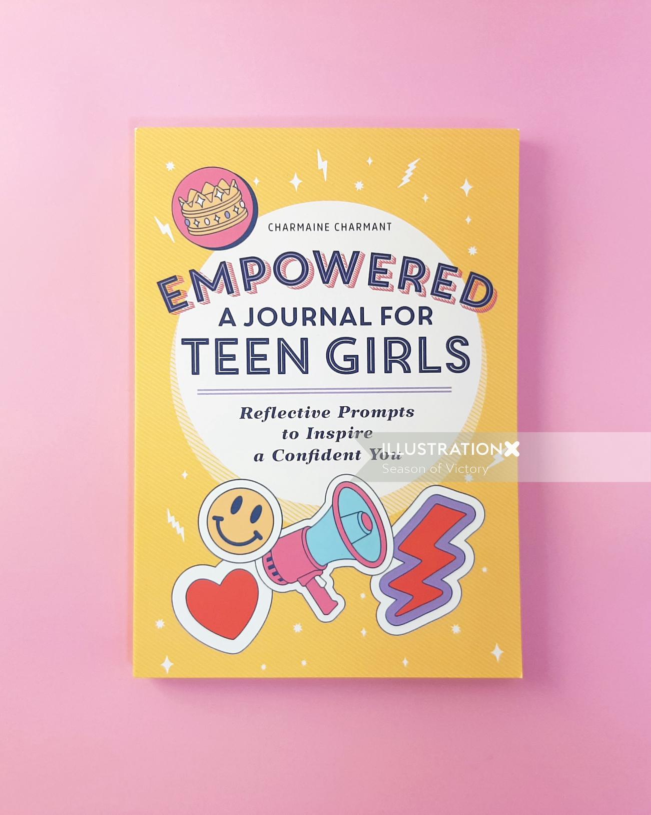“Empowered: A Journal for Teen Girls” book cover design