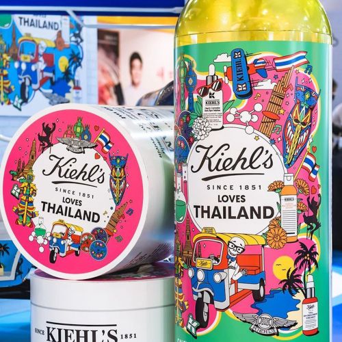 travel, Thailand, Kiehl's, Health & Beauty, cosmetics, skincare, pos, pop, poster, illustration syst