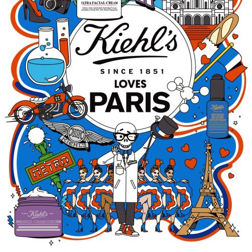 Illustrations created for Kiehl’s Paris campaign