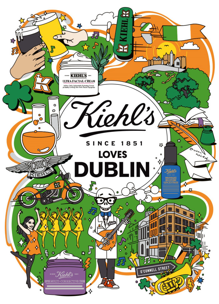 Cartaz da campanha da Kiehl&#39;s Dublin, Irlanda