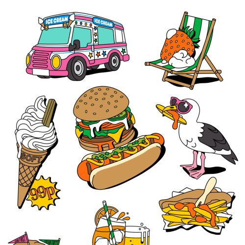 Observer Food Monthly's summer food collage artwork