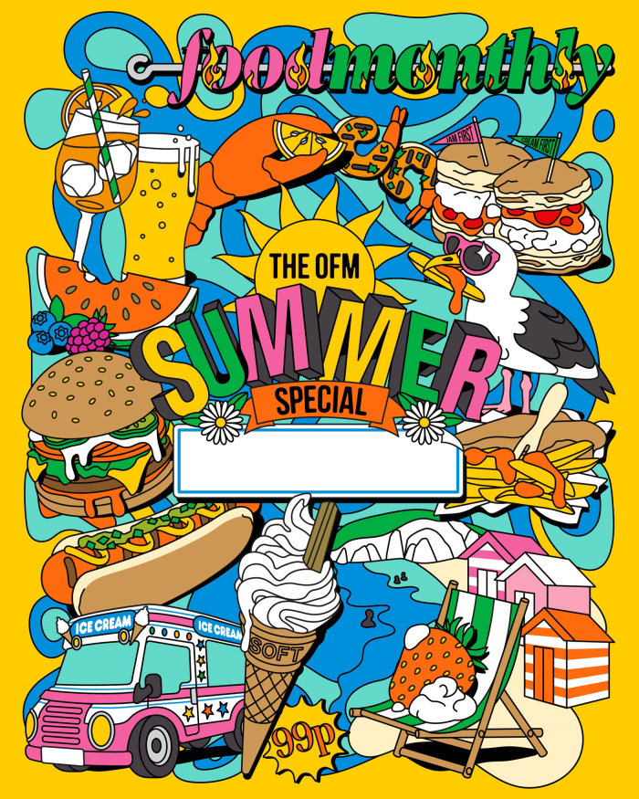 Desenho da capa da revista Summer Special Edition OFM
